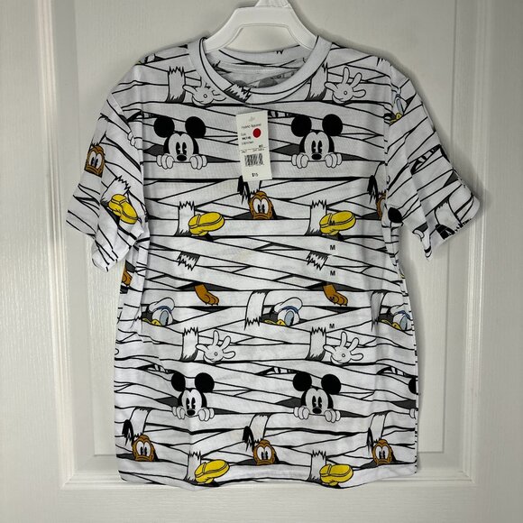 Disney Kids Mickey Mouse Crew Neck Short Sleeve Halloween Mummy Graphic T-Shirt - Picture 1 of 3